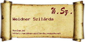 Weidner Szilárda névjegykártya